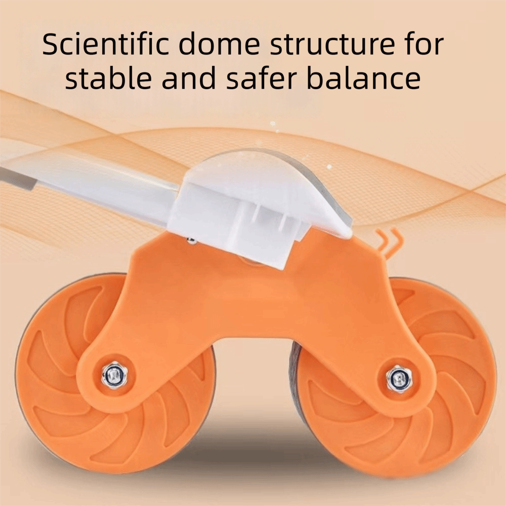 Ab Roller Wheel With Elbow Support - スチール製ABS自動リバウンド腹筋ローラーホイール、膝マット、肘サポート、コアトレーナー、ポータブル2輪フィットネス機器、ホームジム