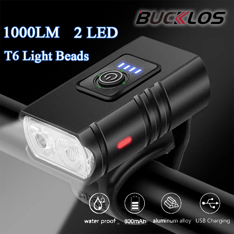 自転車ライト 1000 ルーメン 2500mAh ロードバイ - Rechargeable Bicycle Headlight 1000 Lumen のレビューと価格