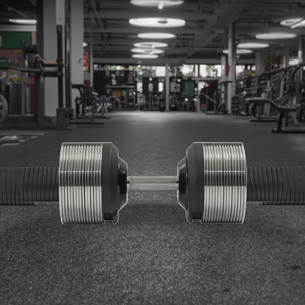 家庭用調整可能スチールダンベルセット 固定1kg刻み シルバ - Adjustable Dumbbell Pair 40Kg のレビューと価格