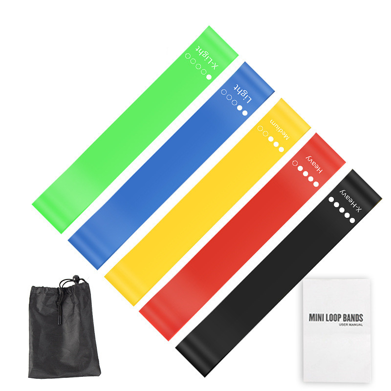 5本セット TPEレジスタンスバンドセット 収納バッグ＆マニ - Pilates Bar Kit With Resistance Bands のレビューと価格