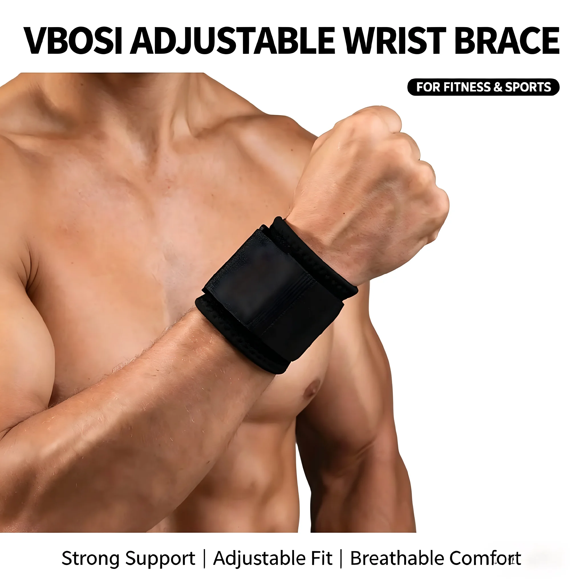 プロ仕様の通気性のあるリストラップ、調整可能な親指ループ付き - Wrist Wraps Weightlifting Support のレビューと価格