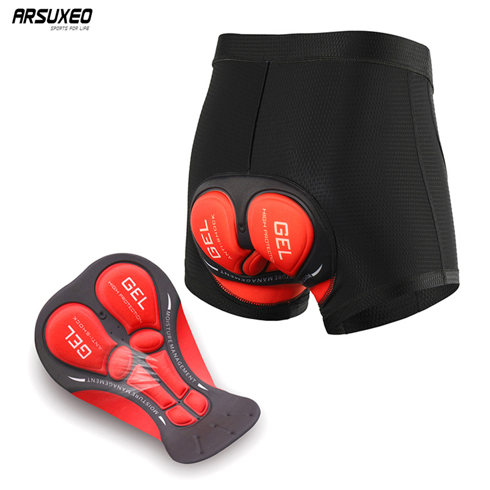 Arsuxeo-メンズサイクリングショーツ,サイクリング下着 - Padded Cycling Shorts 5D Gel のレビューと価格
